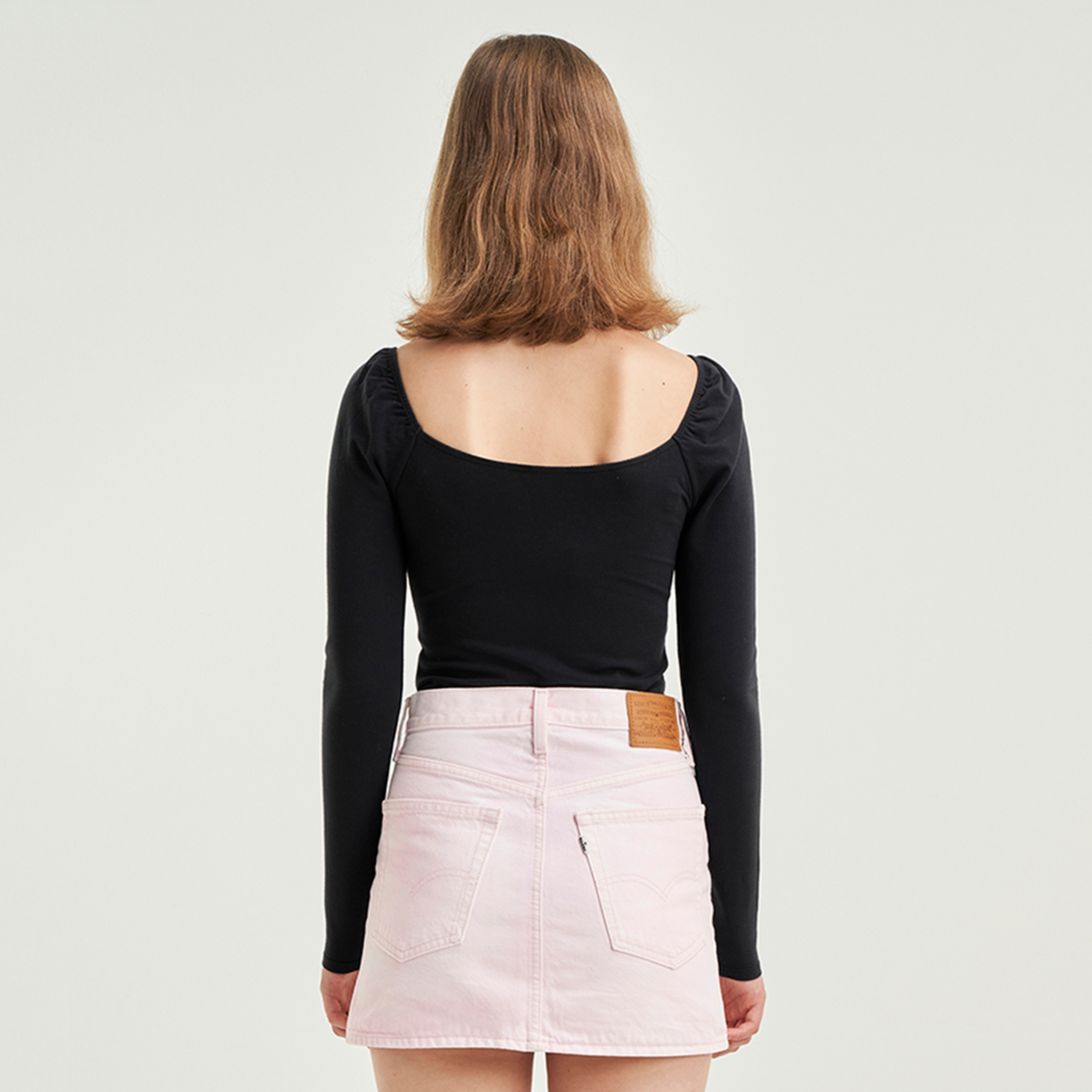 Levi's Plain Scoop Neck Long Sleeves Women's Top-women-clothing-shirtsandblouses-blouses-image-3