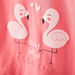 Juniors Flamingo Print T-shirt with Round Neck and Short Sleeves-Shirts-thumbnail-1