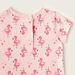 Juniors Flamingo Print Round Neck T-shirt with Short Sleeves-T Shirts-thumbnail-3