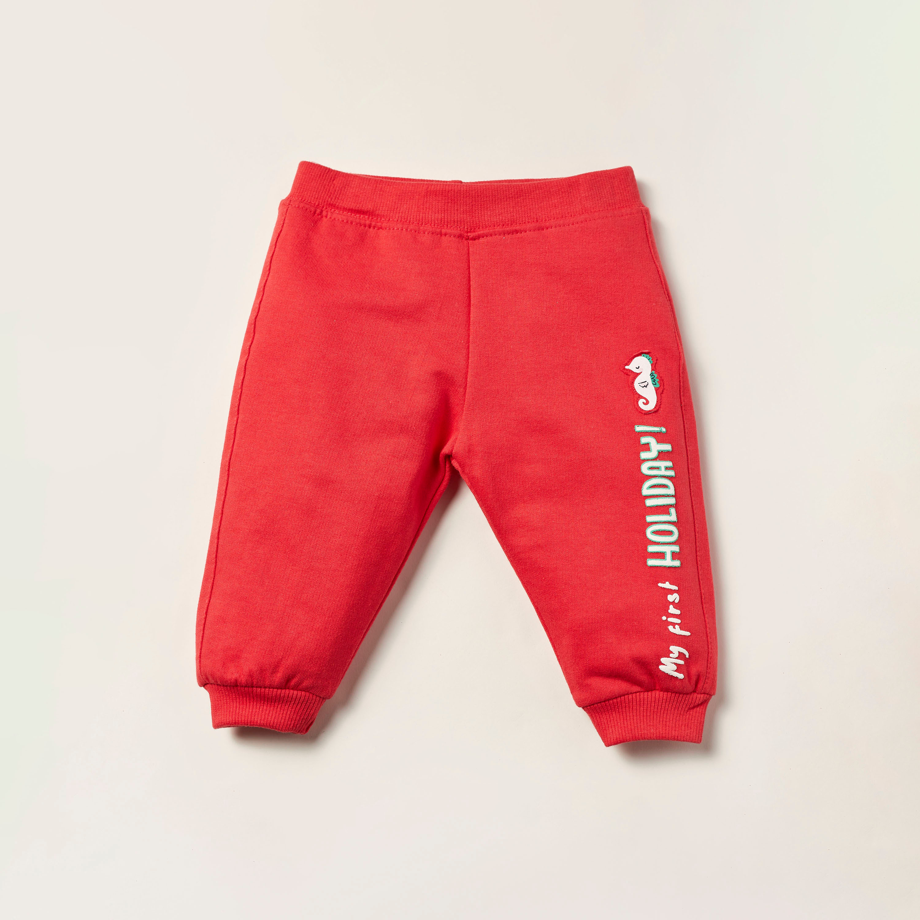 Juniors Graphic Print Jog Pants with Elasticised Waistband - Set of 2-baby-girls-clothing-bottoms-joggersandtrackpants-image-4