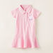 Juniors Solid Dress with Polo Neck and Short Sleeves-Dresses%2C Gowns and Frocks-thumbnail-0