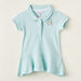 Juniors Solid Polo Dress with Applique and Short Sleeves-Dresses%2C Gowns and Frocks-thumbnail-0