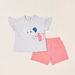 Juniors Printed T-shirt and Shorts Set-Clothes Sets-thumbnail-0