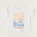 Juniors Printed Round Neck T-shirt with Ruffles and Bow Accent-T Shirts-thumbnail-0