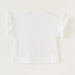 Juniors Printed Round Neck T-shirt with Ruffles and Bow Accent-T Shirts-thumbnail-3