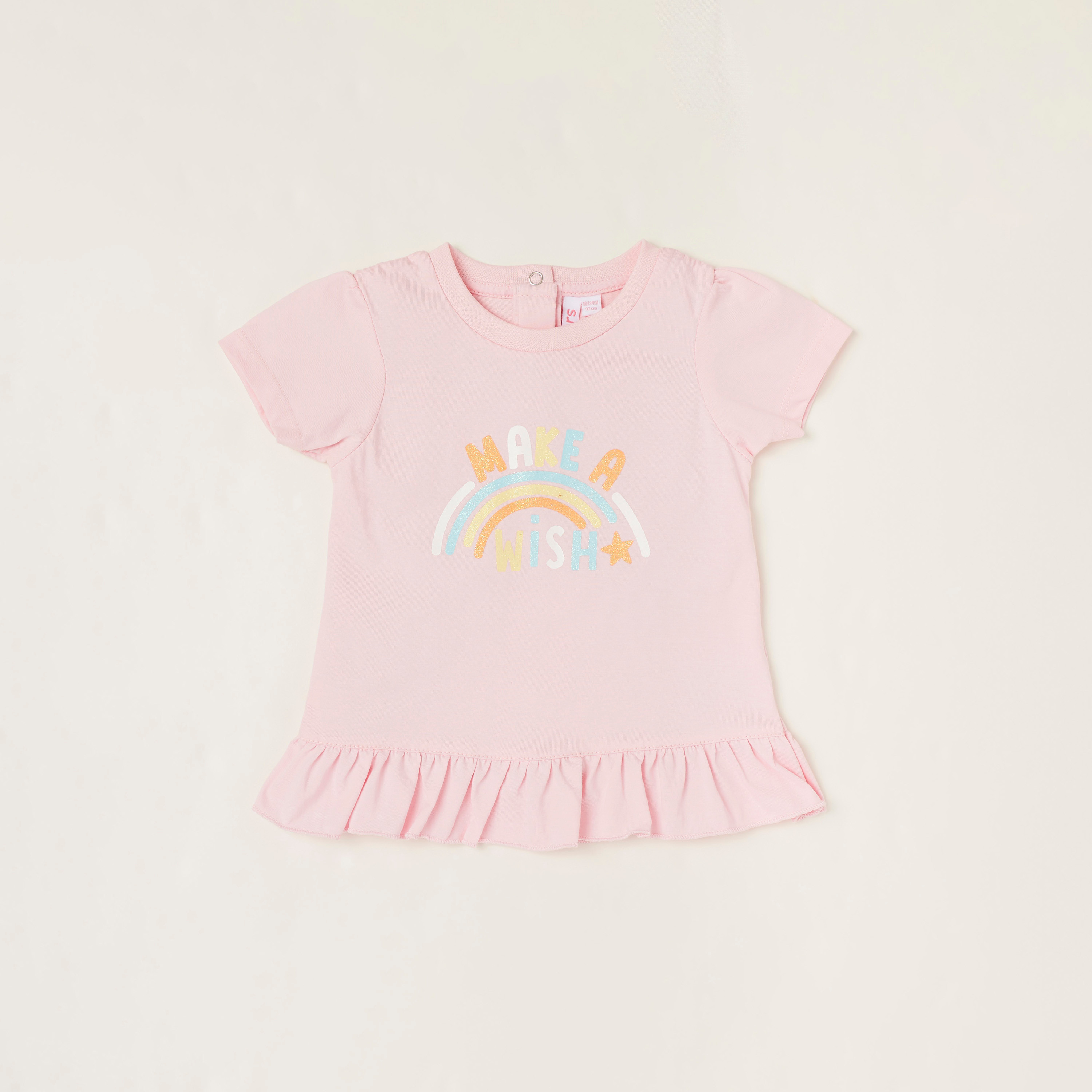 تيشيرت بأكمام قصيرة وطبعات من جونيورز- طقم من قطعتين-baby-girls-clothing-multipacks-image-3