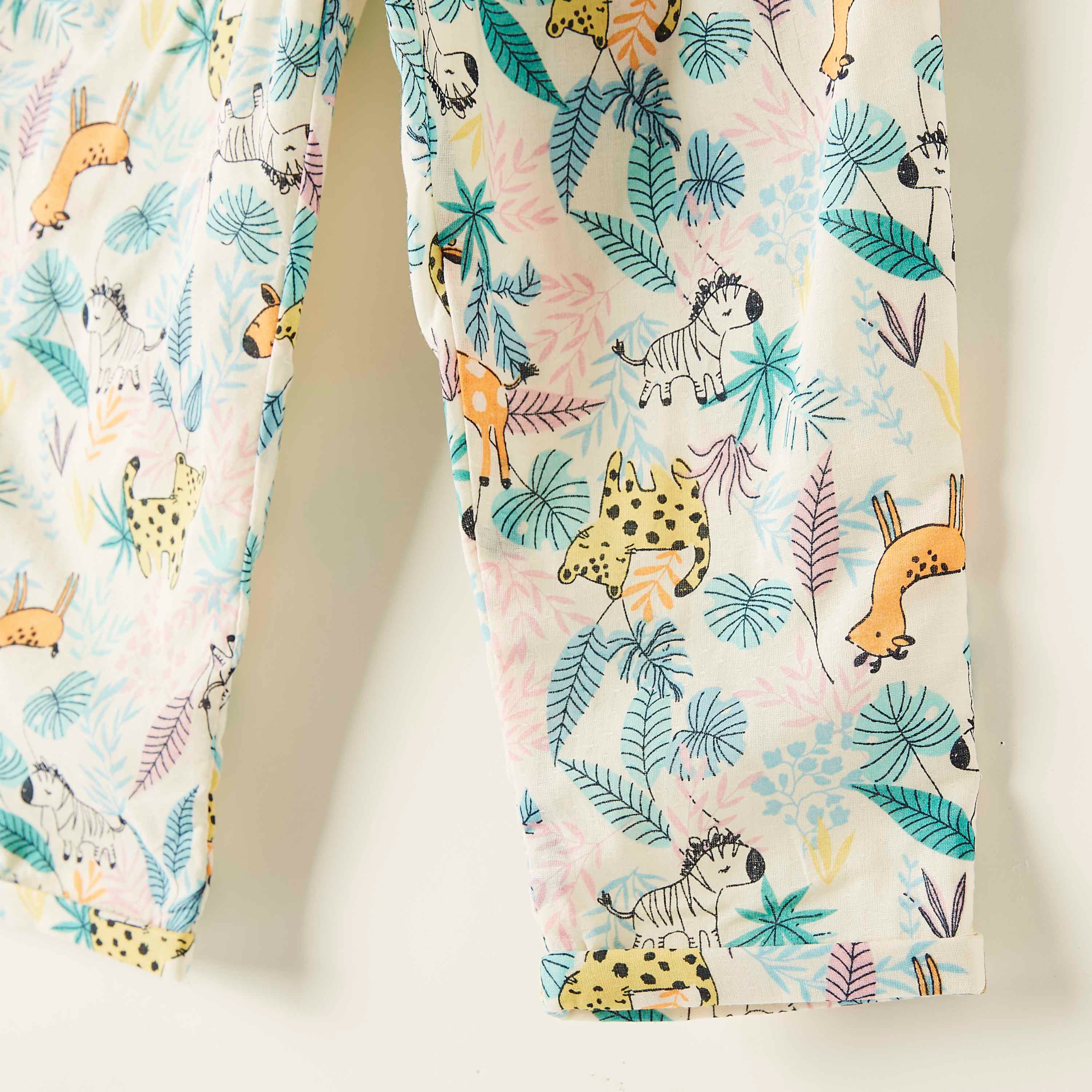 Juniors All-Over Animal Print Pants with Elasticised Waistband-baby-girls-clothing-bottoms-trousers-image-3