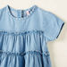 Juniors Ruffle Detail Dress with Round Neck and Short Sleeves-Dresses%2C Gowns and Frocks-thumbnail-1