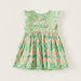 Juniors Printed Sleeveless Dress with Round Neck-Dresses%2C Gowns and Frocks-thumbnail-0