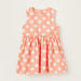 Juniors Polka Dot Print Sleeveless Dress with Bow Detail-Dresses%2C Gowns and Frocks-thumbnail-0