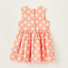 Juniors Polka Dot Print Sleeveless Dress with Bow Detail-Dresses%2C Gowns and Frocks-thumbnail-2