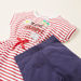 Juniors Striped Round Neck Tunic with Solid Leggings Set-Clothes Sets-thumbnail-3