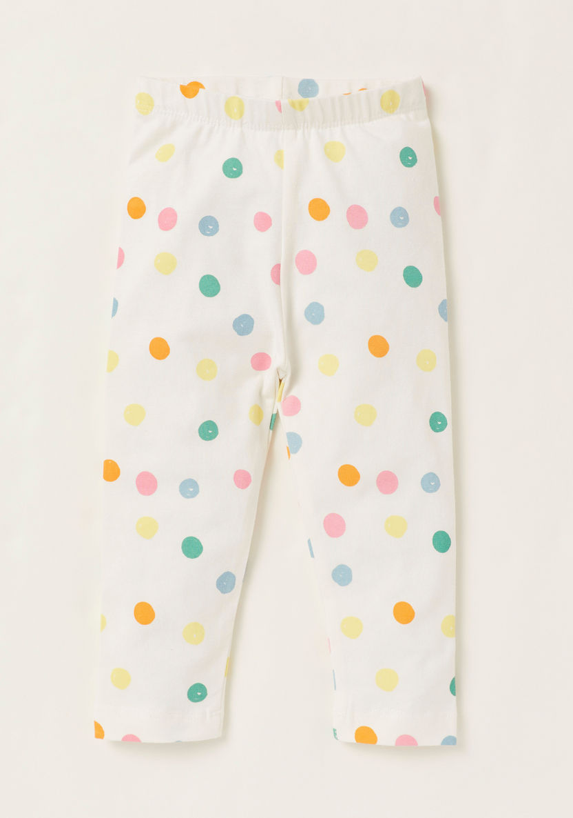 Juniors Unicorn Tunic with Polka Dot Print Leggings-Clothes Sets-image-2