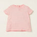 Juniors Striped Short Sleeves T-shirt with Textured Pinafore Set-Clothes Sets-thumbnail-2