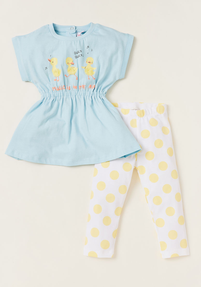 Juniors Printed Tunic and Leggings Set-Clothes Sets-image-0