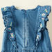Juniors Floral Embroidered Romper with Round Neck and Cap Sleeves-Rompers%2C Dungarees and Jumpsuits-thumbnail-3
