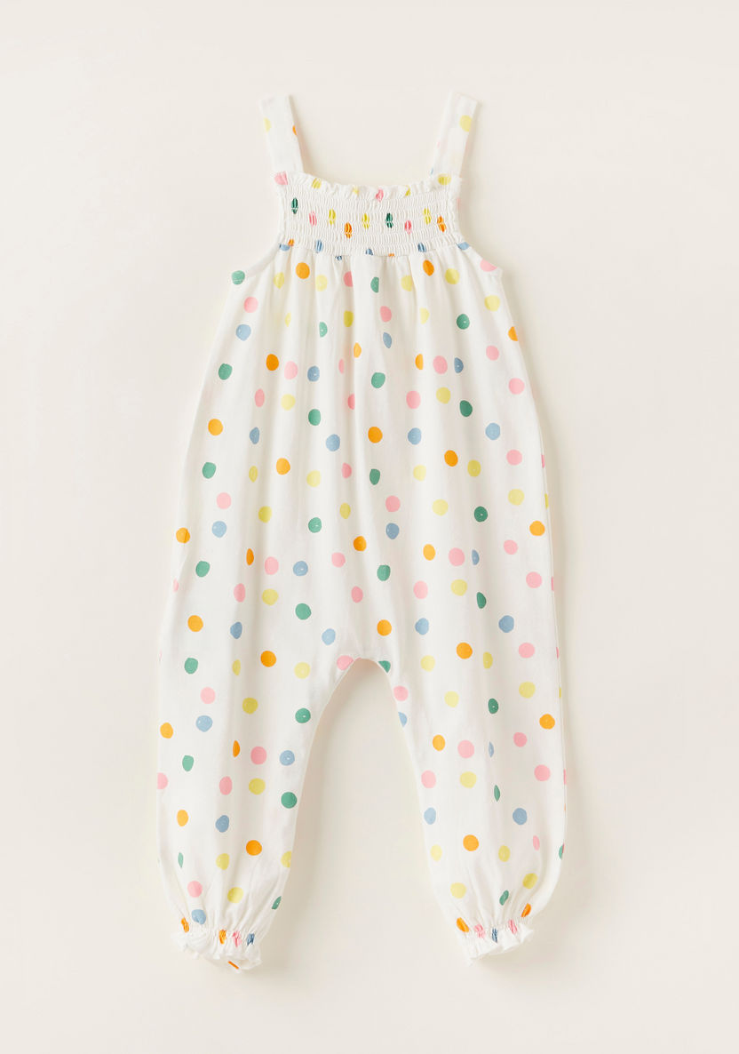 Juniors All-Over Polka Dot Print Romper with Press Button Closure-Rompers%2C Dungarees and Jumpsuits-image-3