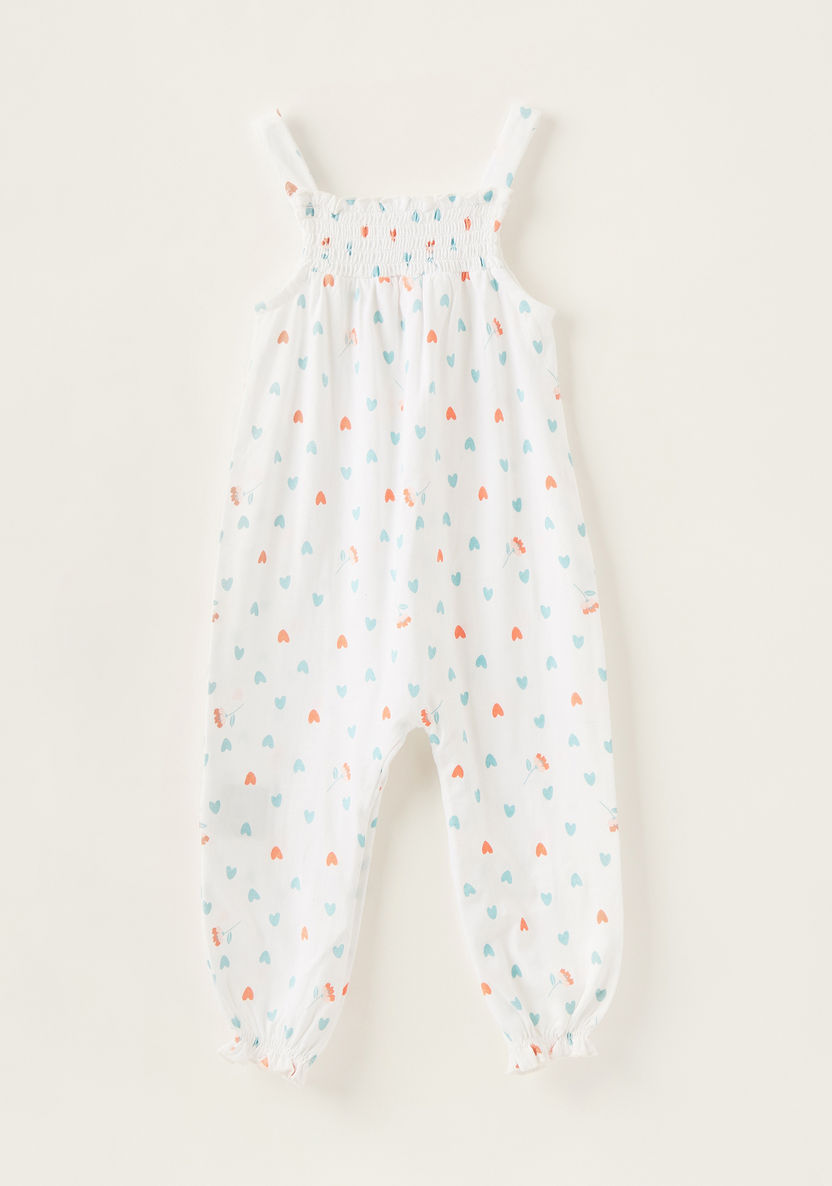 Juniors Printed Romper with Straps and Ruched Detail-Rompers%2C Dungarees and Jumpsuits-image-3