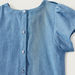 Giggles Chambray Frilled Blouse with Short Sleeves and Round Neck-Blouses-thumbnail-3
