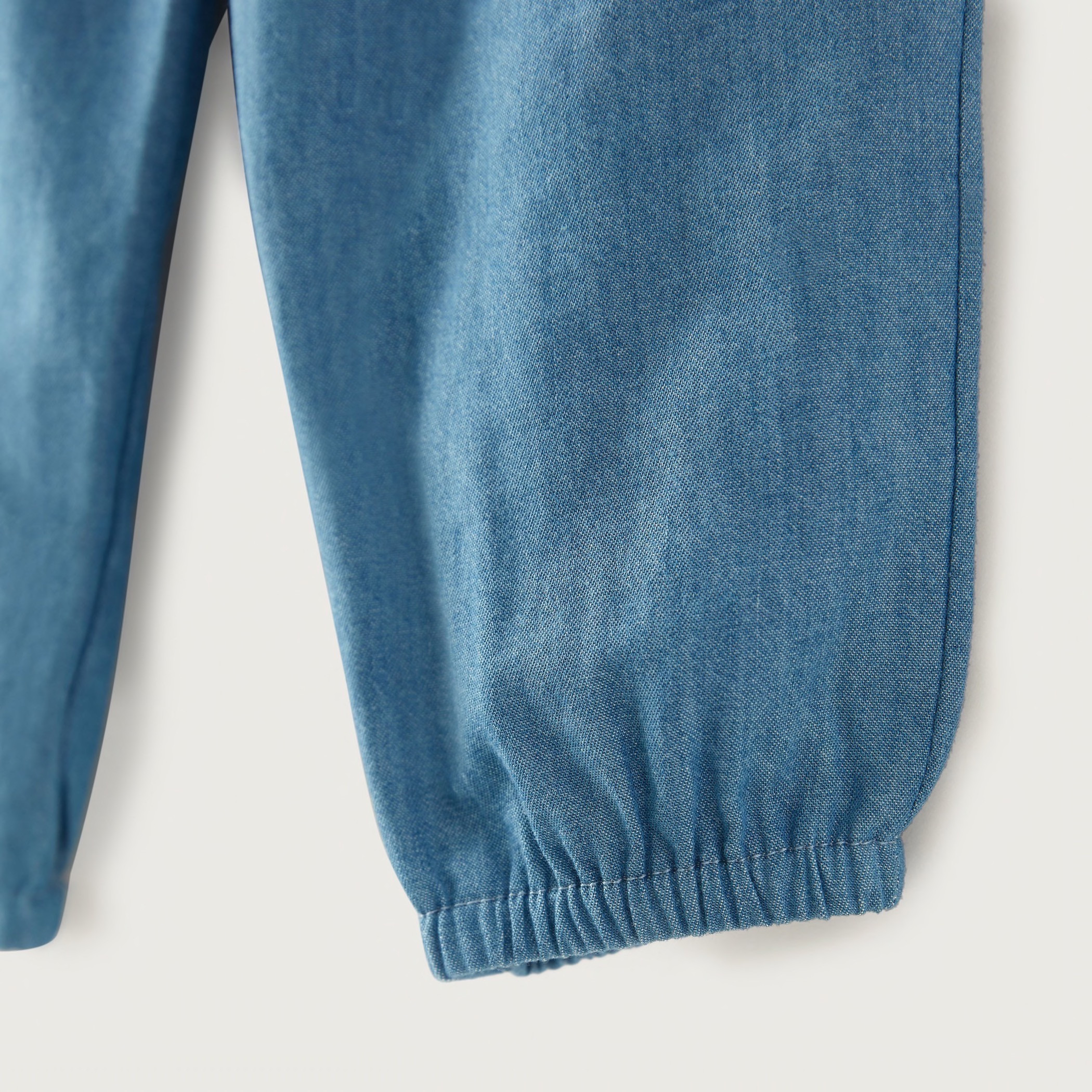 Giggles Solid Chambray Pants with Ruffle Detail-baby-girls-clothing-bottoms-trousers-image-4