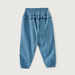 Giggles Solid Chambray Pants with Ruffle Detail-Pants-thumbnail-4