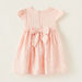 Giggles Striped Dress with Bow Detail and Zip Closure-Dresses%2C Gowns and Frocks-thumbnail-3