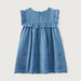 Giggles Round Neck Chambray Dress with Frilly Yoke-Dresses%2C Gowns and Frocks-thumbnail-4