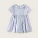Giggles Striped Dress with Short Sleeves and Ruffle Detail-Dresses%2C Gowns and Frocks-thumbnail-3