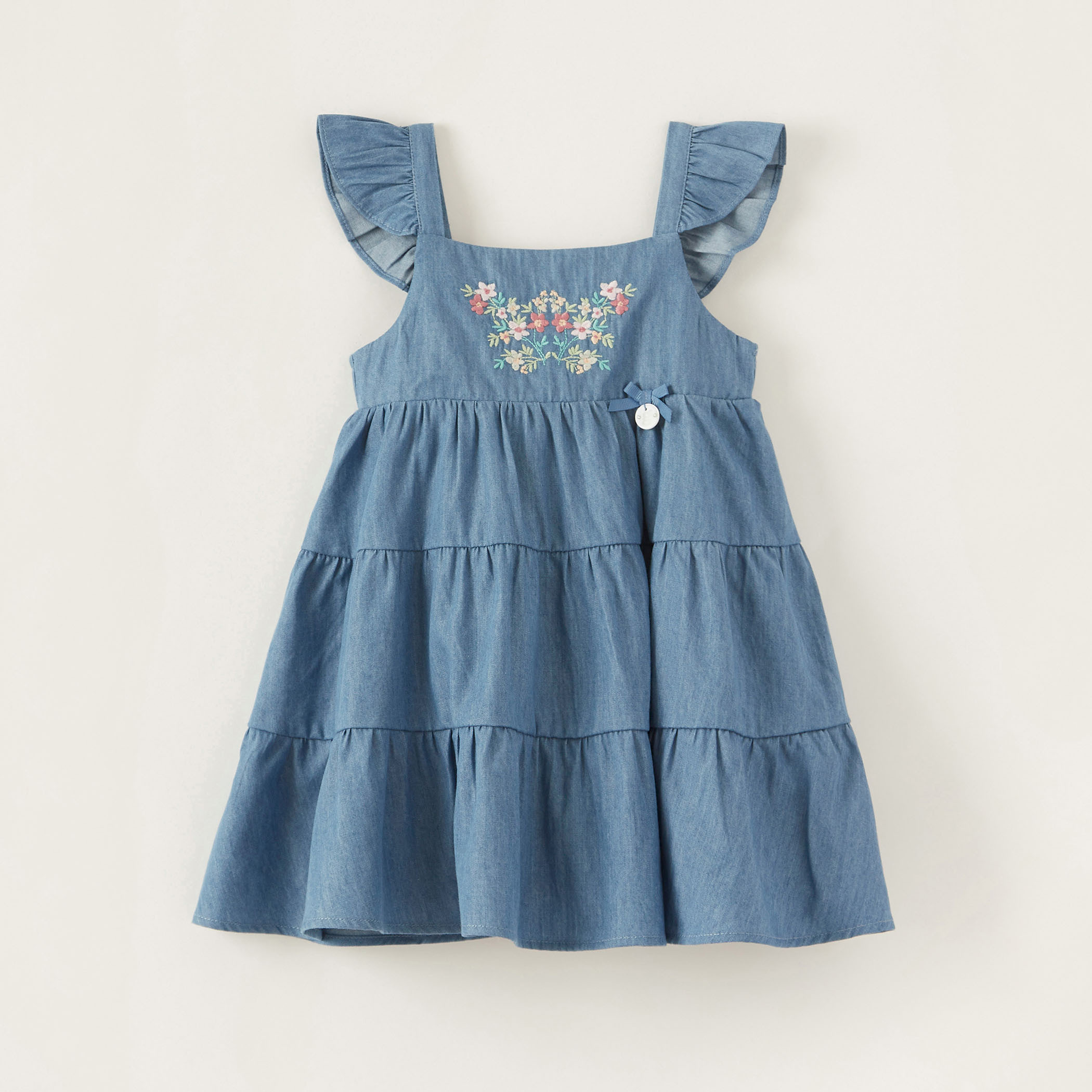 Giggles Floral Embroidered Sleeveless Tiered Dress-baby-girls-clothing-dressesandjumpsuits-image-1