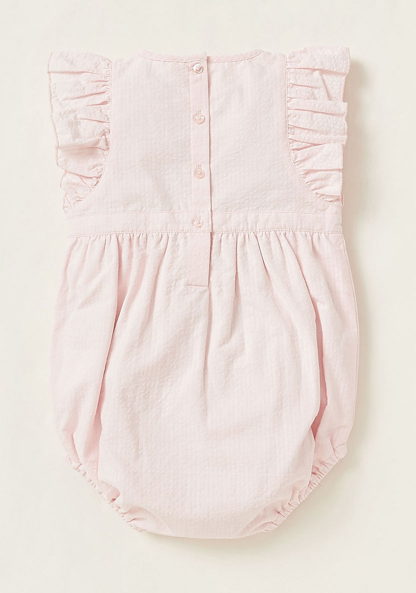 Giggles Ruffle Detailed Romper with Round Neck-Rompers%2C Dungarees and Jumpsuits-image-1
