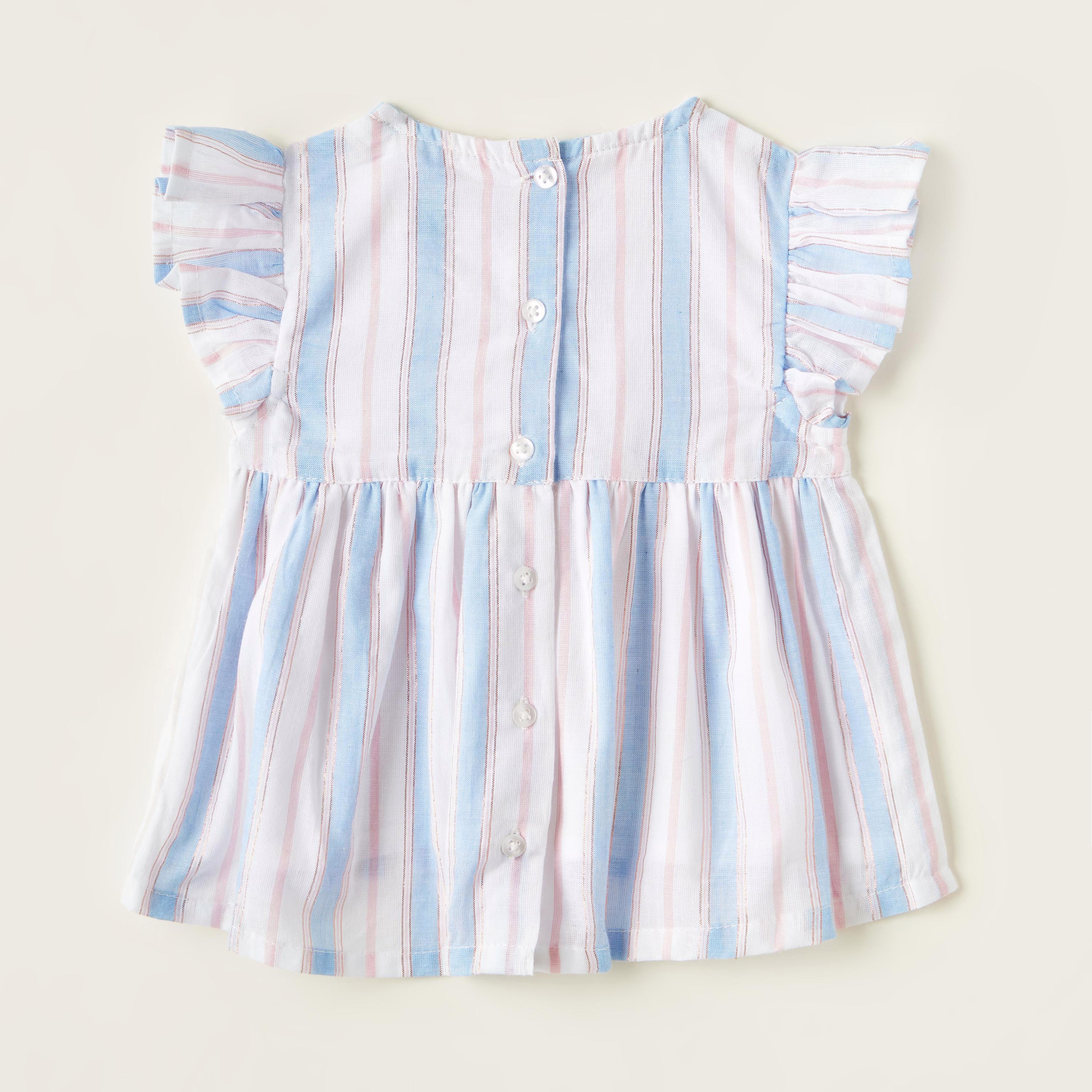 Lee Cooper Striped Top with Short Sleeves-baby-girls-clothing-blousesandshirts-image-3