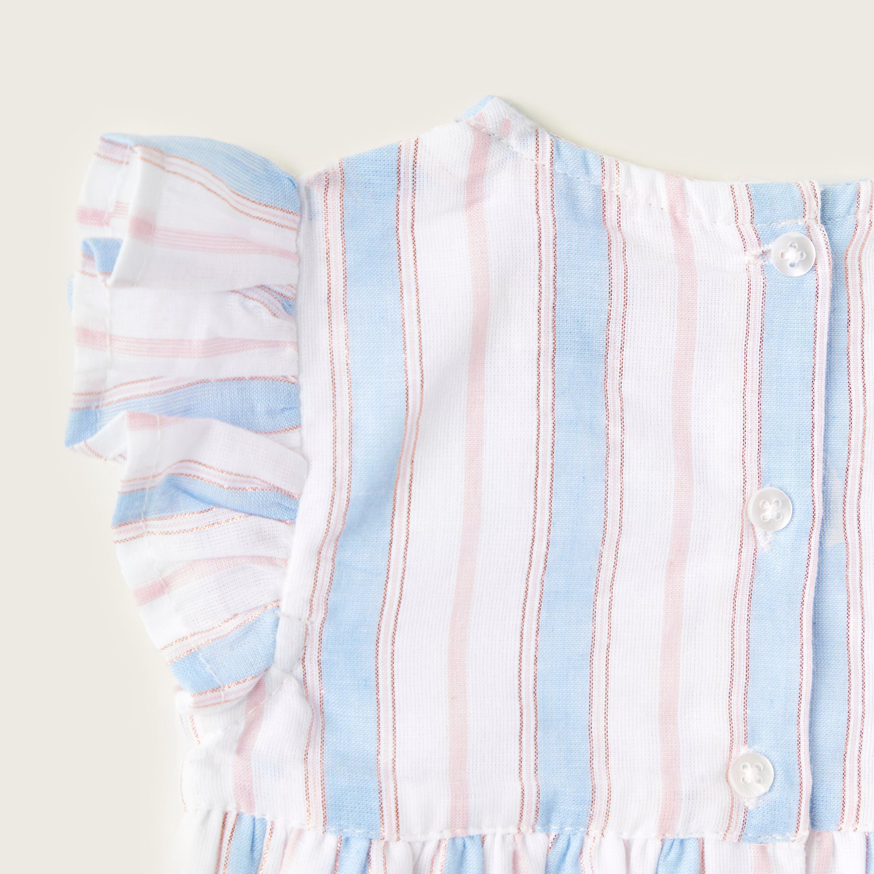 Lee Cooper Striped Top with Short Sleeves-baby-girls-clothing-blousesandshirts-image-4