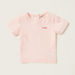 Lee Cooper Solid T-shirt and Polka Dots Print Dungarees Set-Clothes Sets-thumbnail-1