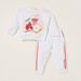 Lee Cooper Graphic Print Sweatshirt with Stripe Detail Jog Pants Set-Clothes Sets-thumbnail-0