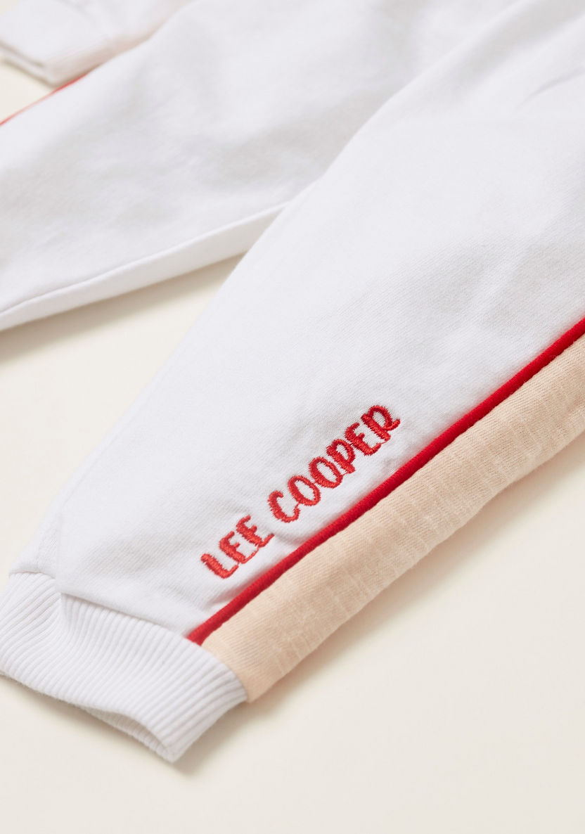 Lee Cooper Graphic Print Sweatshirt with Stripe Detail Jog Pants Set-Clothes Sets-image-5
