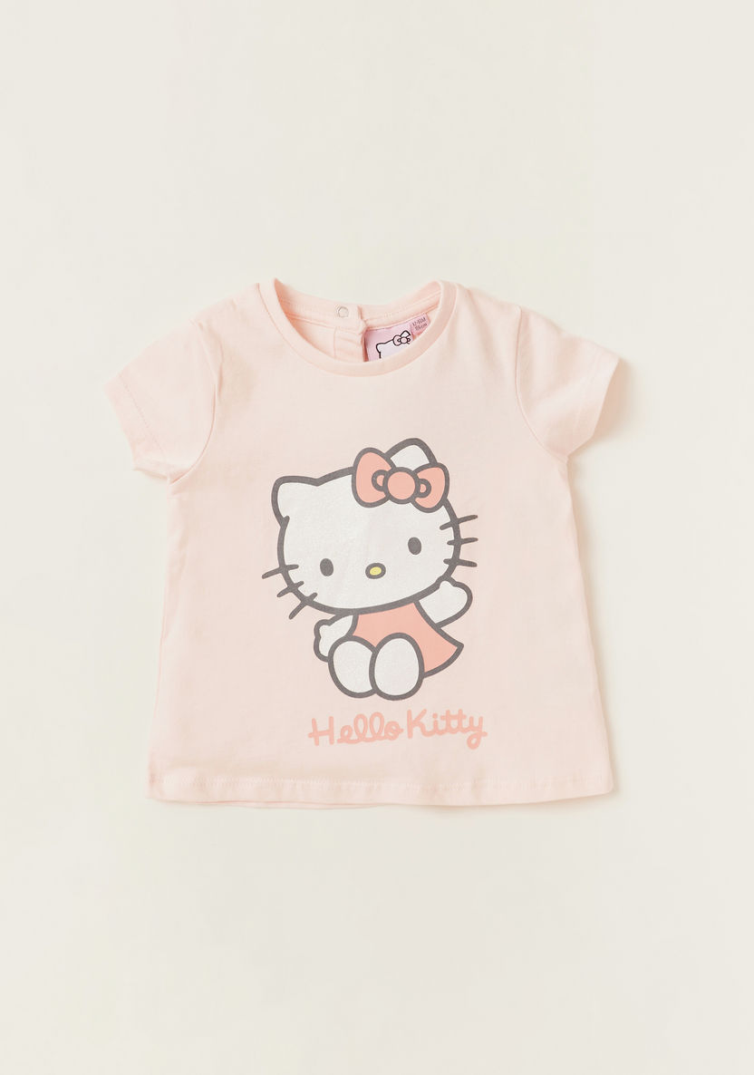 Juniors Hello Kitty Round Neck T-shirt - Set of 2-T Shirts-image-1