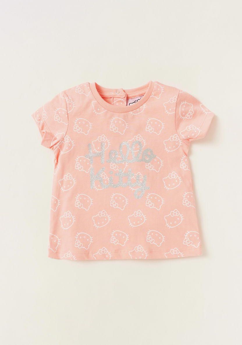 Juniors Hello Kitty Round Neck T-shirt - Set of 2-T Shirts-image-2
