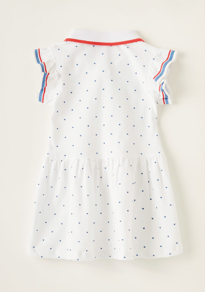 Hello Kitty Print Polo Dress with Cap Sleeves-Dresses%2C Gowns and Frocks-image-3