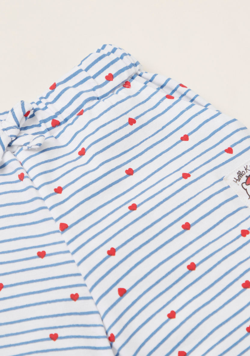 Hello Kitty Print T-shirt and Shorts Set-Clothes Sets-image-3