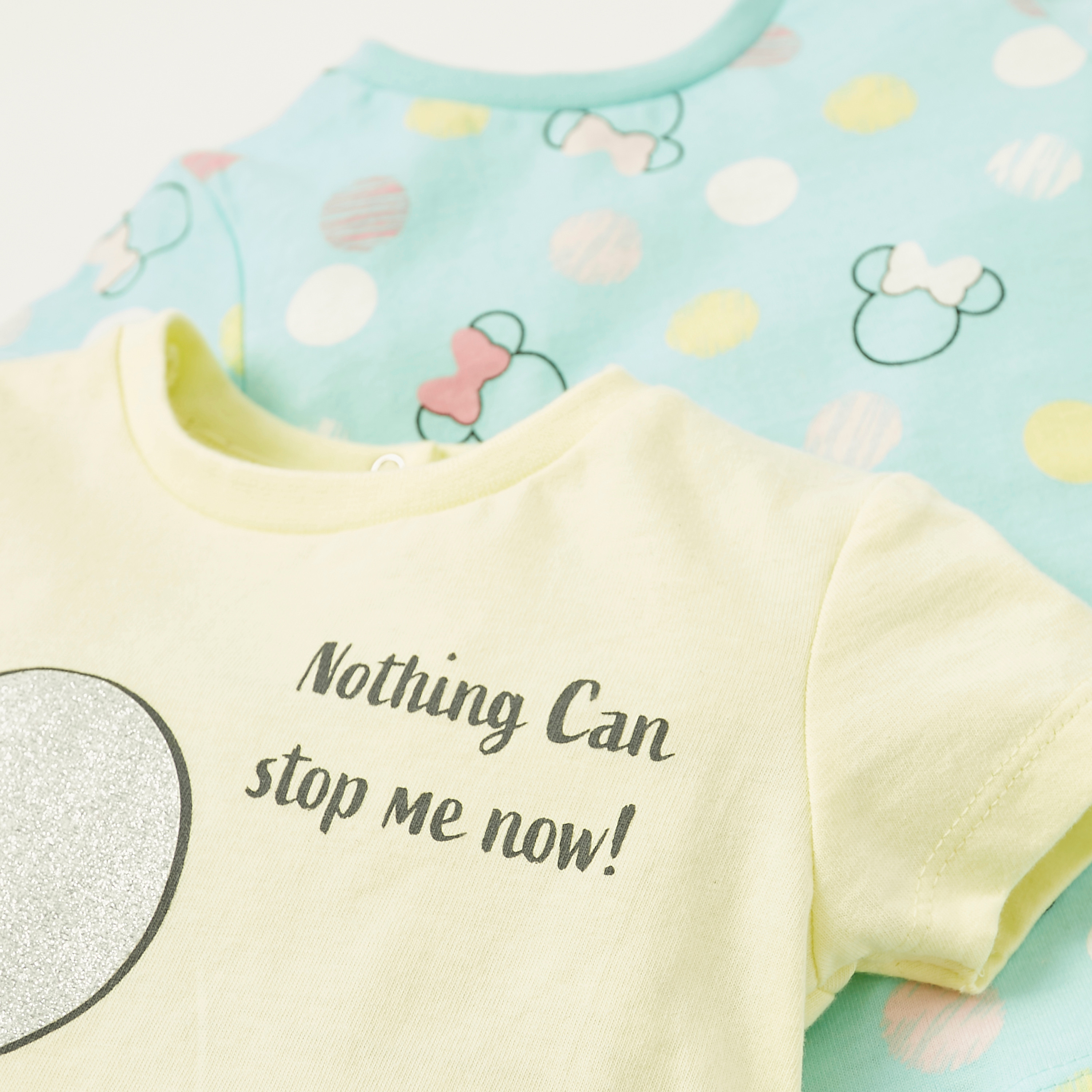 Disney Minnie Mouse Print T-shirt with Short Sleeves - Set of 2-baby-girls-clothing-multipacks-image-4