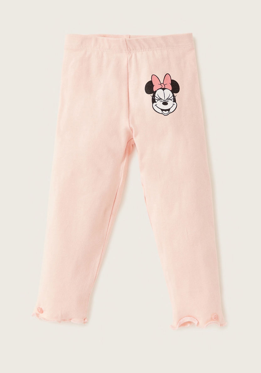 Disney Minnie Mouse Print T-shirt and Leggings Set-Clothes Sets-image-2