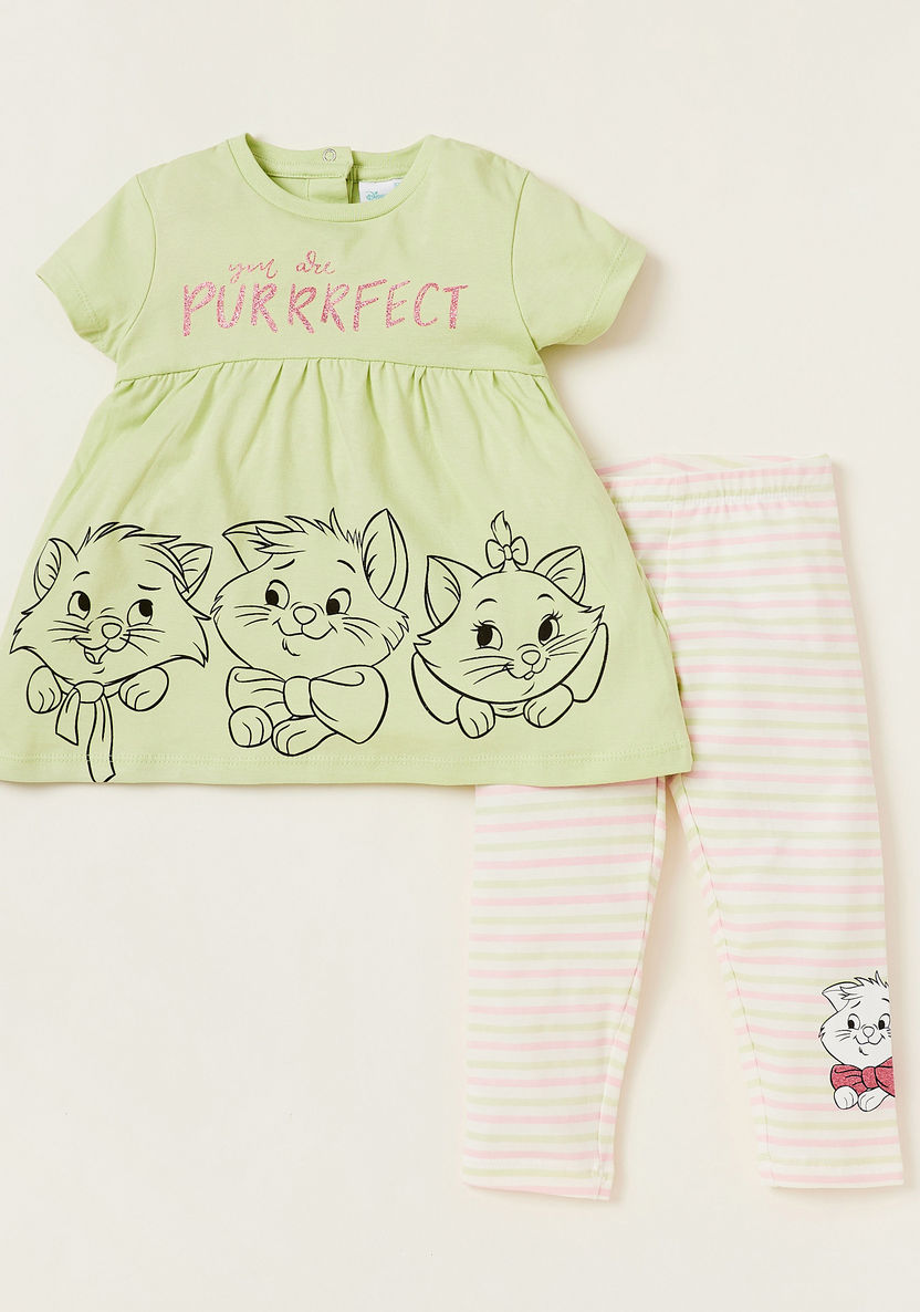 Disney Marie Print Tunic and Leggings Set-Clothes Sets-image-0