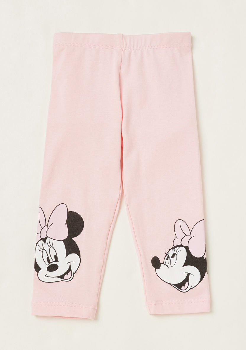 Minnie Mouse Print Tunic and Leggings Set-Clothes Sets-image-2