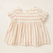Striped Short Sleeves Top with Button Detail Shorts Set-Clothes Sets-thumbnail-1