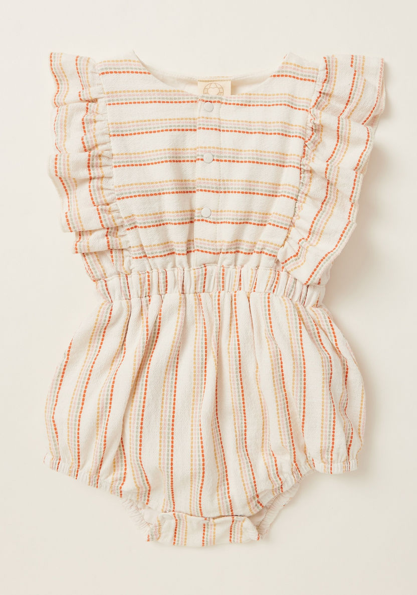 Striped Sleeveless Romper with Bow Detail Headband-Rompers%2C Dungarees and Jumpsuits-image-1