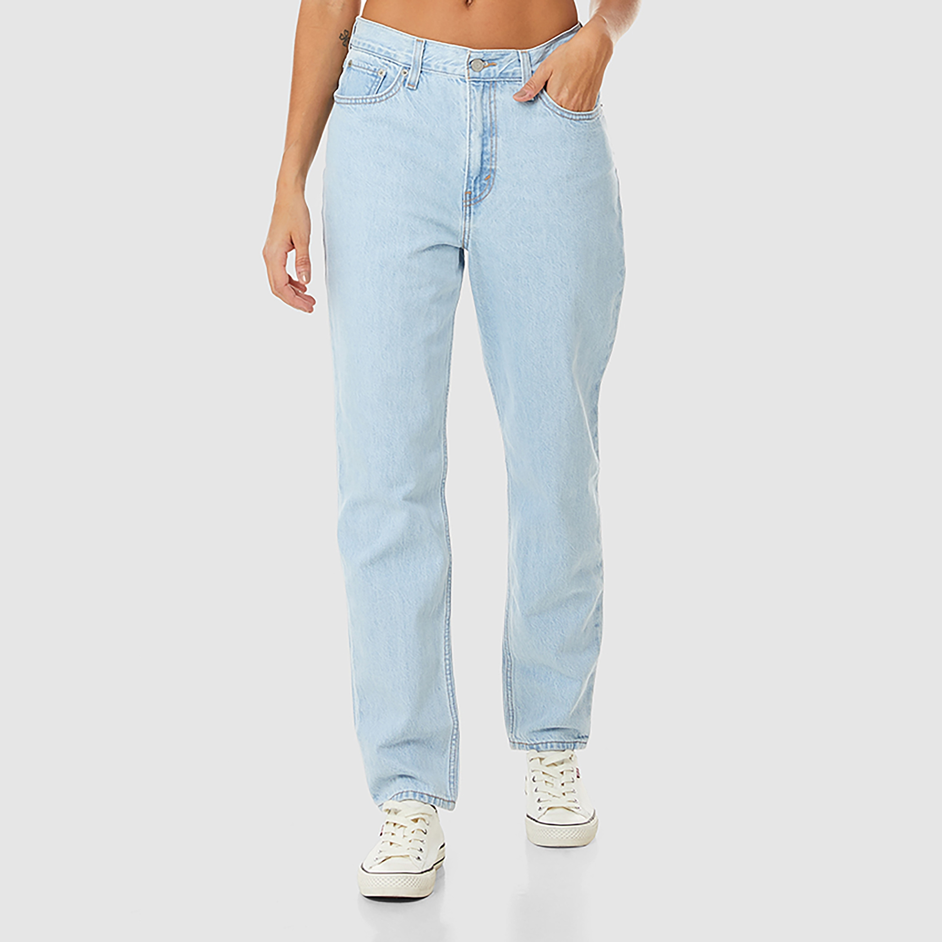 Levi's Straight Fit Blue Plain Women's '80S Mom Jeans-women-clothing-bottoms-jeans-image-1