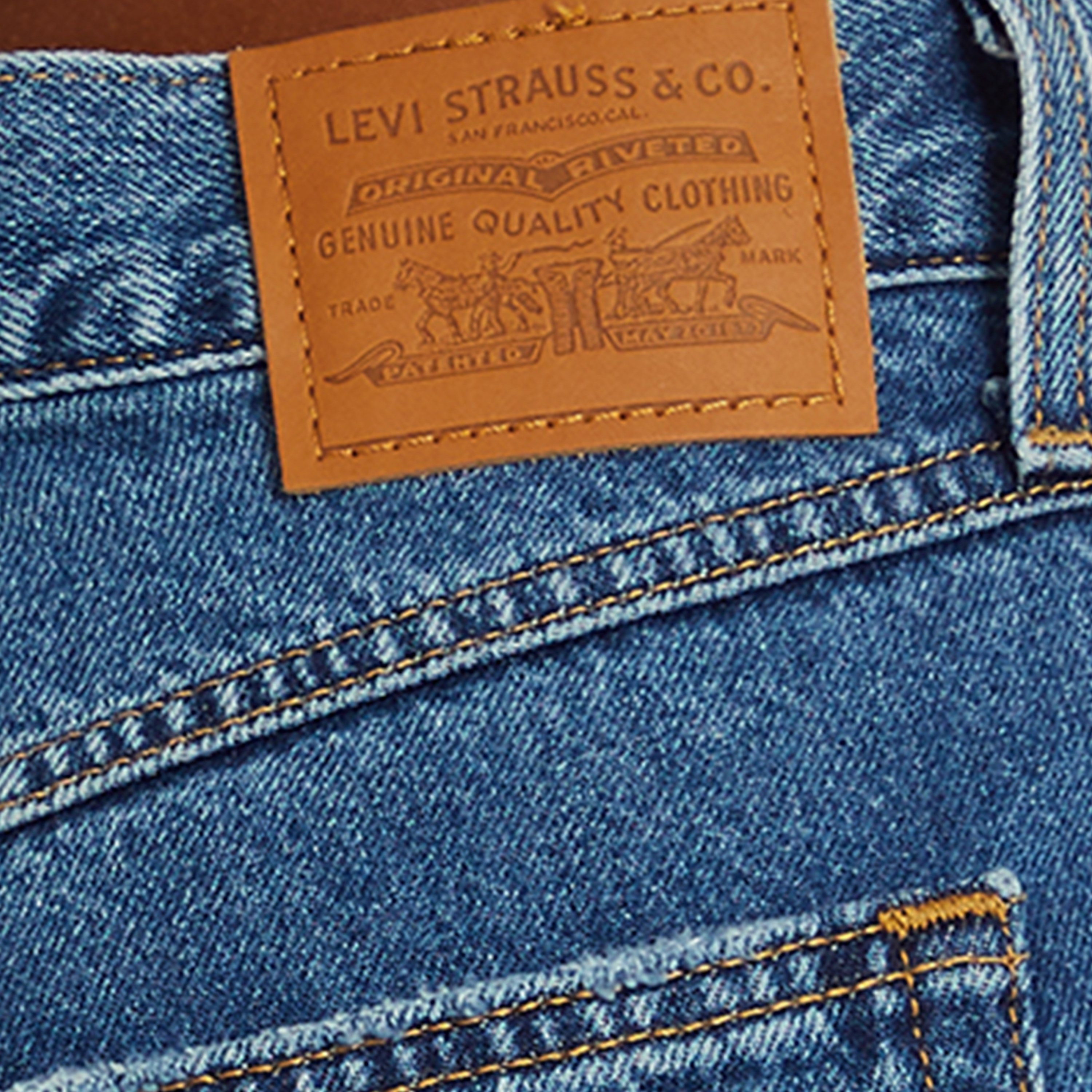 Levi's Straight Fit Blue Plain Women's Jeans-women-clothing-bottoms-jeans-image-2