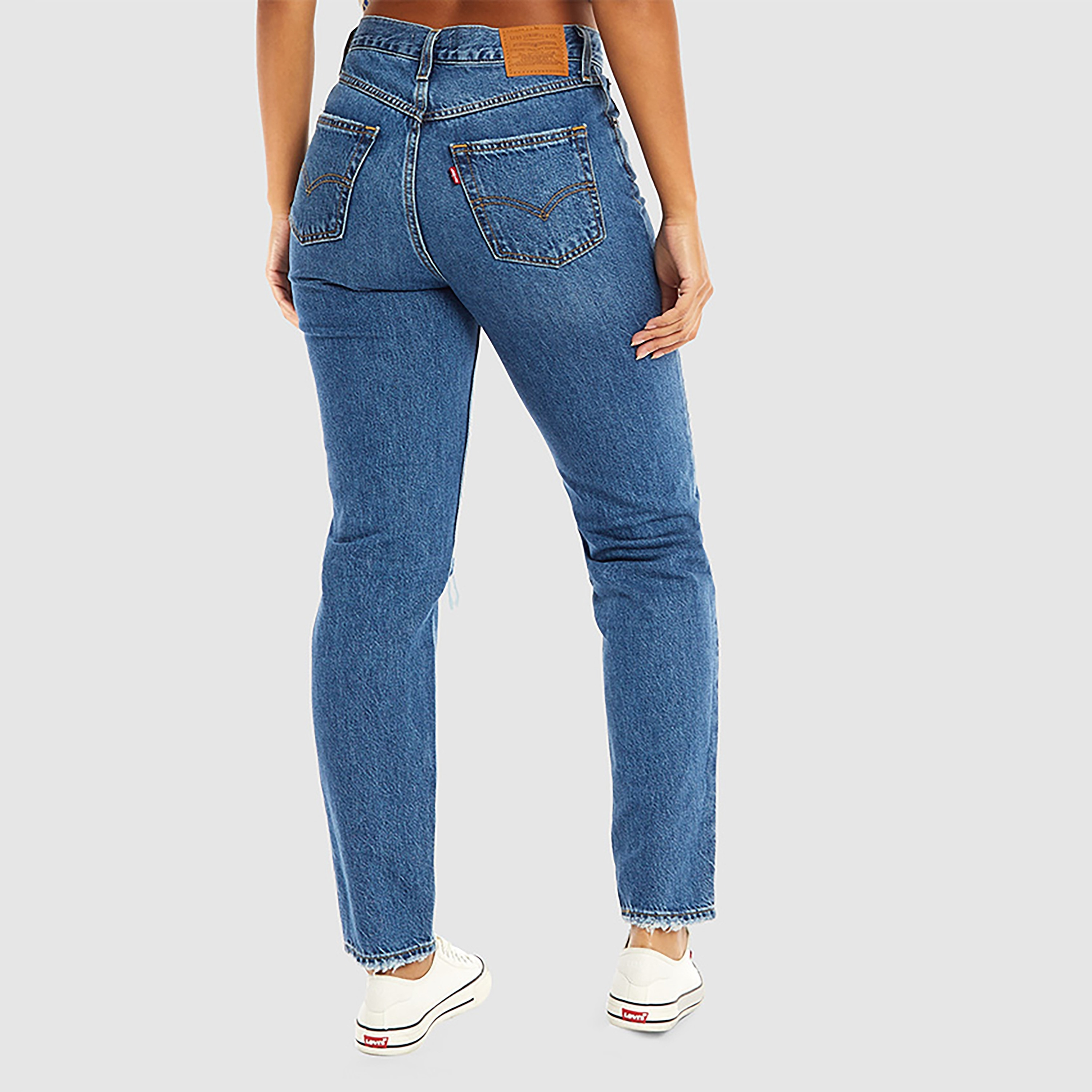 Levi's Straight Fit Blue Plain Women's Jeans-women-clothing-bottoms-jeans-image-3
