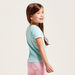 Juniors Flamingo Print T-shirt with Short Sleeves-T Shirts-thumbnail-2