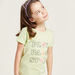 Juniors Slogan Print T-shirt with Round Neck and Short Sleeves-T Shirts-thumbnail-2